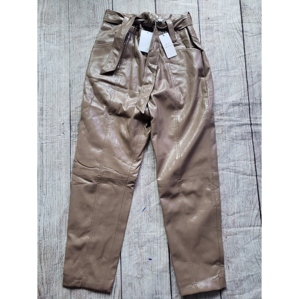 Current air faux leather Pants in Tan